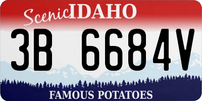 ID license plate 3B6684V