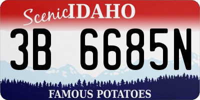 ID license plate 3B6685N