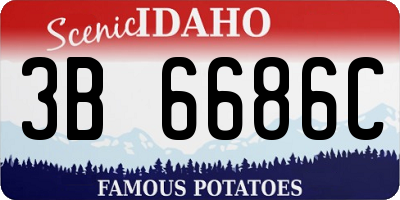 ID license plate 3B6686C