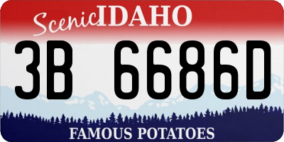 ID license plate 3B6686D