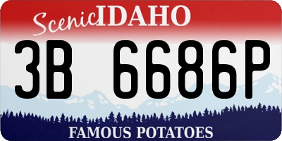 ID license plate 3B6686P