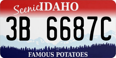 ID license plate 3B6687C