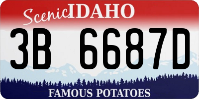 ID license plate 3B6687D
