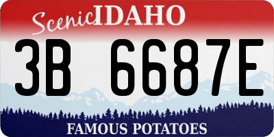 ID license plate 3B6687E