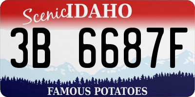 ID license plate 3B6687F
