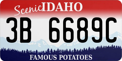 ID license plate 3B6689C