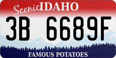 ID license plate 3B6689F