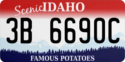 ID license plate 3B6690C