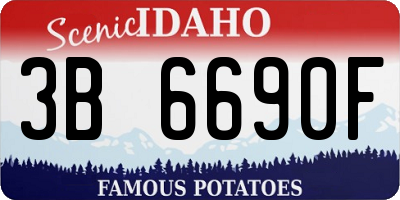ID license plate 3B6690F