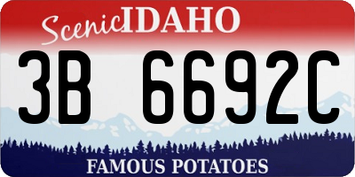 ID license plate 3B6692C