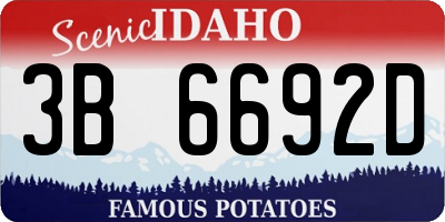 ID license plate 3B6692D