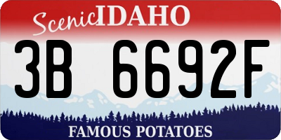 ID license plate 3B6692F