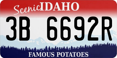 ID license plate 3B6692R