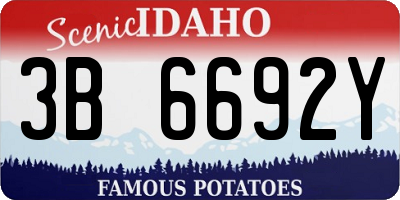 ID license plate 3B6692Y