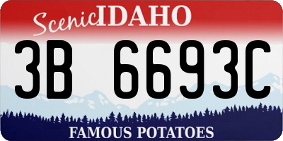 ID license plate 3B6693C