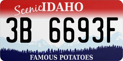 ID license plate 3B6693F