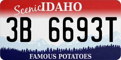 ID license plate 3B6693T