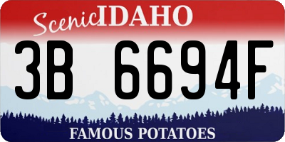 ID license plate 3B6694F