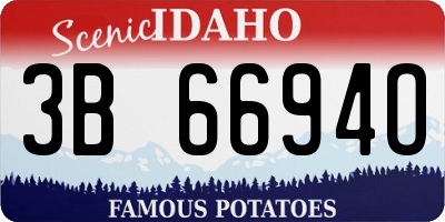ID license plate 3B6694O