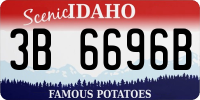ID license plate 3B6696B
