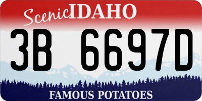 ID license plate 3B6697D