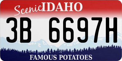 ID license plate 3B6697H