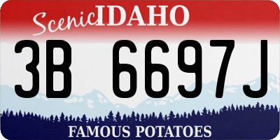 ID license plate 3B6697J