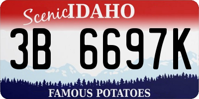ID license plate 3B6697K