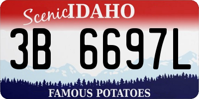 ID license plate 3B6697L