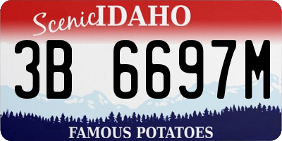 ID license plate 3B6697M