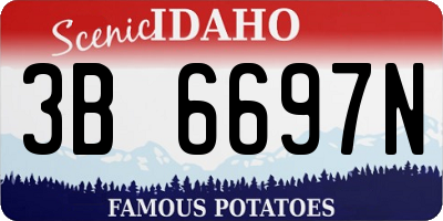 ID license plate 3B6697N
