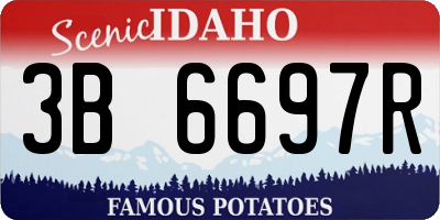 ID license plate 3B6697R