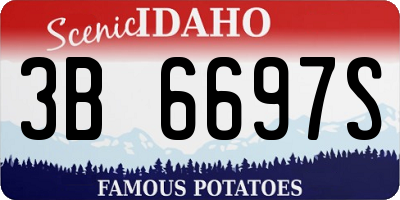 ID license plate 3B6697S