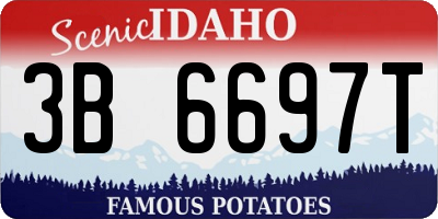 ID license plate 3B6697T