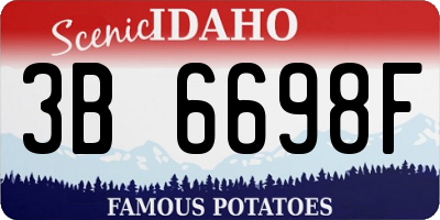 ID license plate 3B6698F