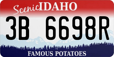 ID license plate 3B6698R