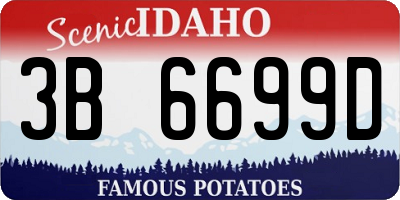 ID license plate 3B6699D