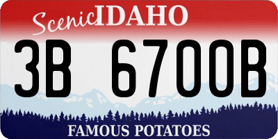 ID license plate 3B6700B