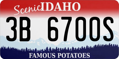 ID license plate 3B6700S
