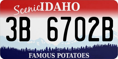 ID license plate 3B6702B