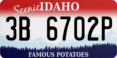 ID license plate 3B6702P