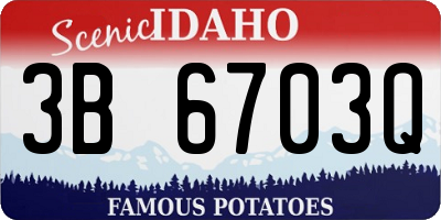 ID license plate 3B6703Q