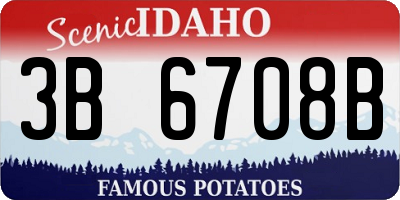 ID license plate 3B6708B