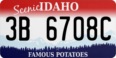 ID license plate 3B6708C