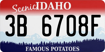 ID license plate 3B6708F
