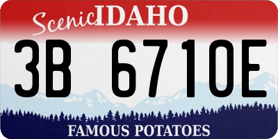 ID license plate 3B6710E