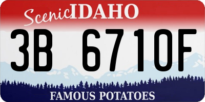 ID license plate 3B6710F