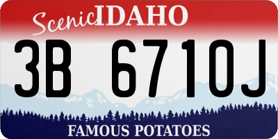 ID license plate 3B6710J
