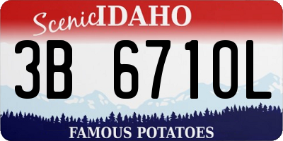 ID license plate 3B6710L