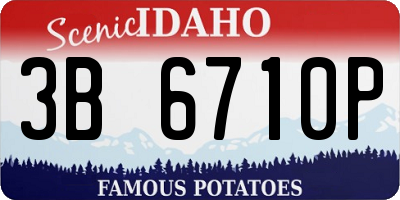 ID license plate 3B6710P